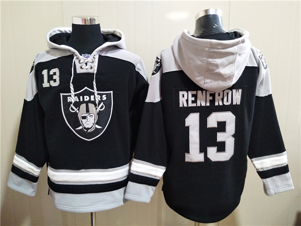 Men's Las Vegas Raiders #13 Hunter Renfrow Ageless Must-Have Lace-Up Pullover Hoodie - Click Image to Close